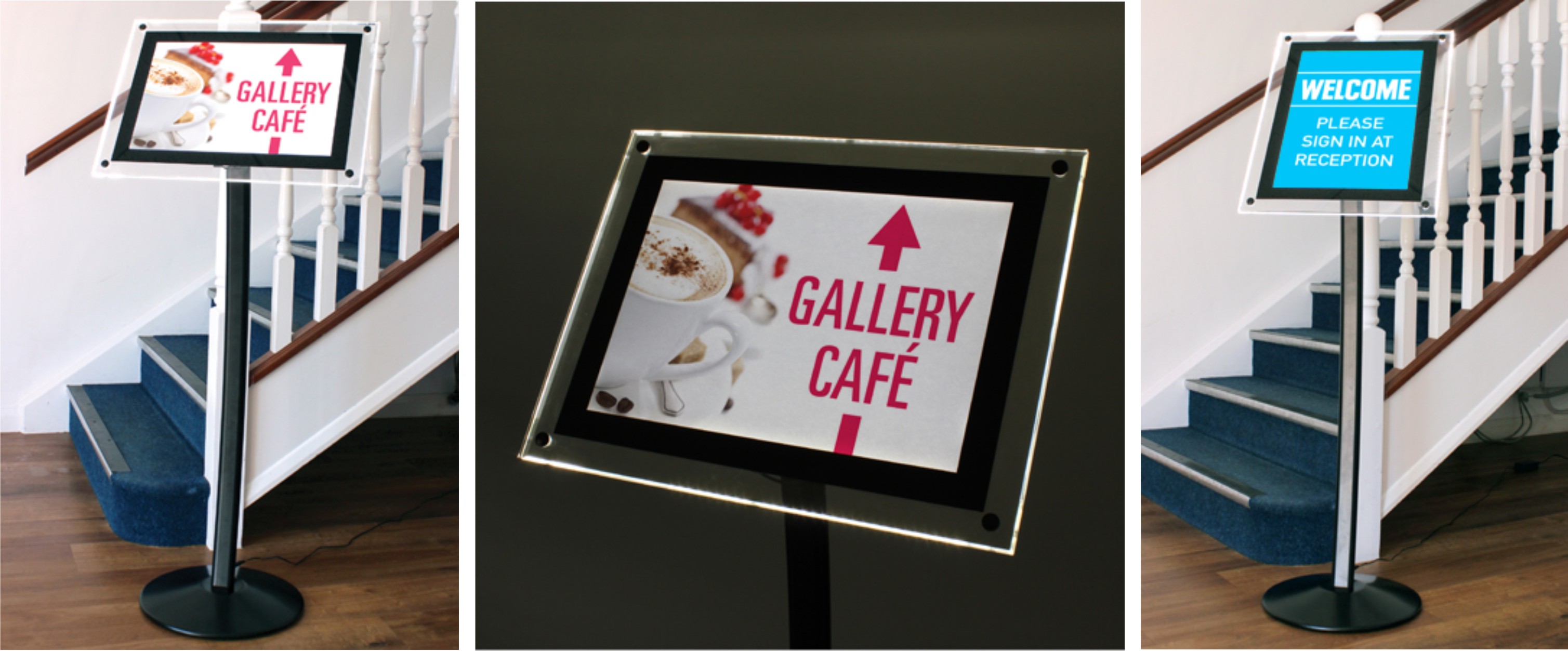 Hi-Light Freestanding LED Menu Holder